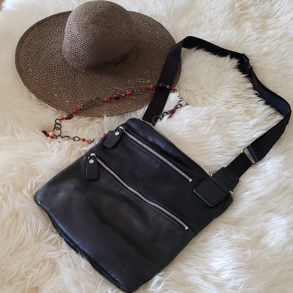 margot Handbags - Margot Lambs Organizer bag Blk Genuine Leather